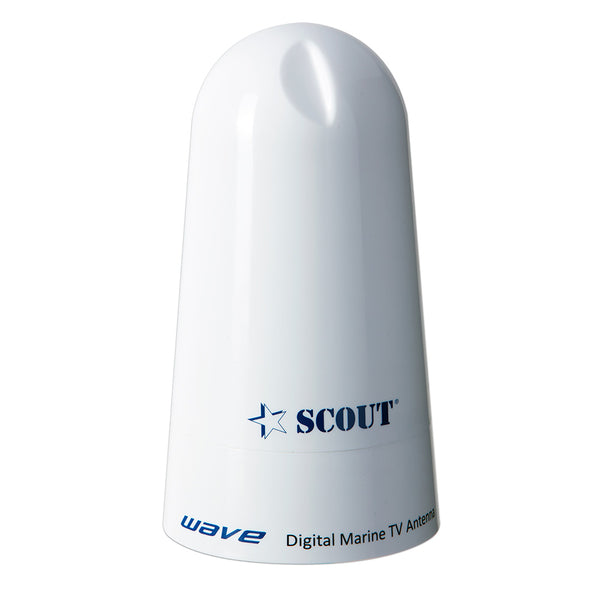 Scout Wave 4" White TV Antenna Omnidirectional 25dB Gain w/10M, 75 ohms, Cable [PF AN NTV002]